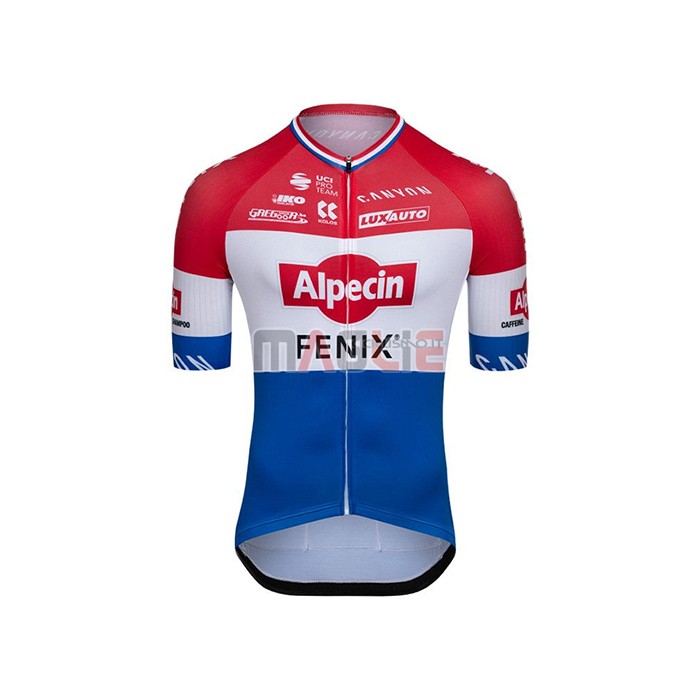 Maglia Alpecin Fenix Manica Corta 2021 Campione Paesi Bassi